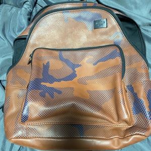 Jack Spade Leather Camo Backpack